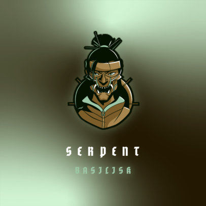 Gaming Logo Maker Featuring an Evil Warrior with Deformed Face 3165m