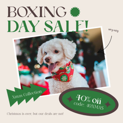 Instagram Post Maker with a Boxing Day Discount for a Pet Store 5742h-el1