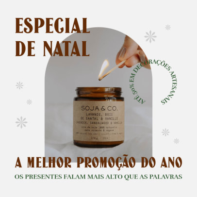 Instagram Post Template with a Xmas Sale for a Decorative Candles Brand 5744d-el1
