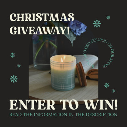 Instagram Post Creator with a Xmas-Season Giveaway for a Candles Store 5744c-el1