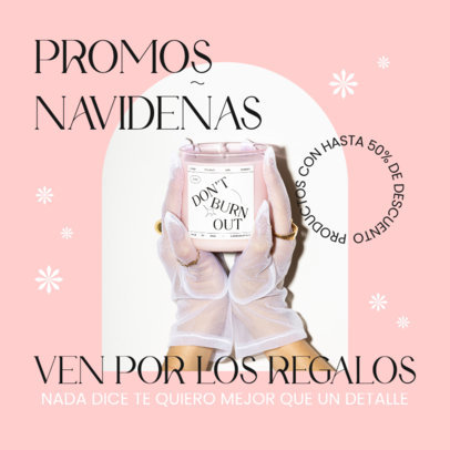 Instagram Post Maker with a Christmas Offer for a Home Decor Store 5744e-el1