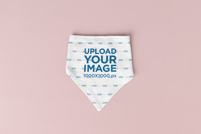 Mockup of a Bandana Placed Over a Colorful Background