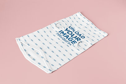 Mockup of a Pet Tank Top Placed Over a Colorful Surface