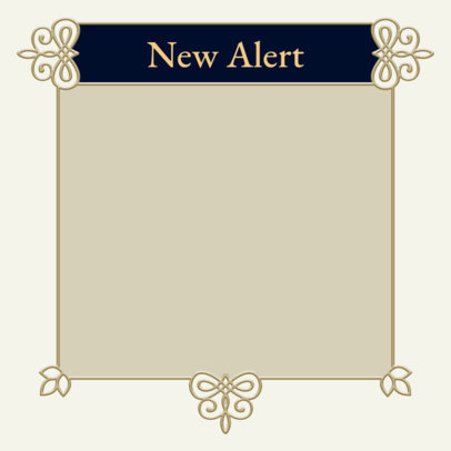 Twitch Alert Box Maker with a Medieval-Style Frame Inspired by Elden Ring