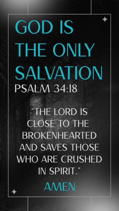 Instagram Story Generator Featuring a Christian Prayer 