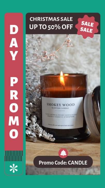 Christmas Sale Instagram Story Generator to Promote Seasonal Candles