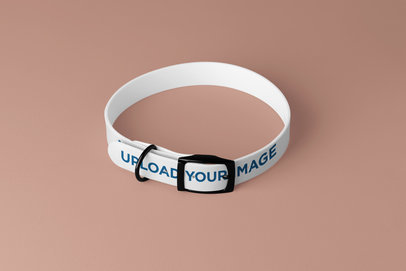 Pet Collar Mockup Featuring a Customizable Background