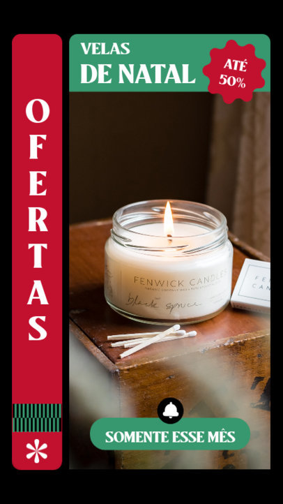 Instagram Story Template to Promote a Christmas Candles Sale