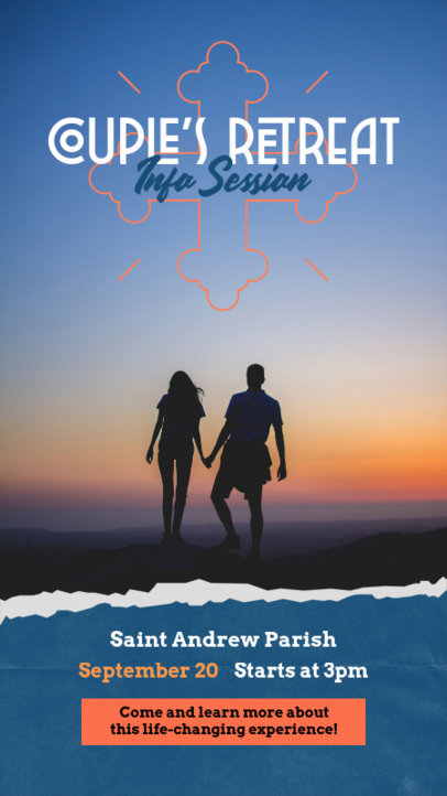 Instagram Story Creator to Promote a Christian's Couple's Retreat 5104b