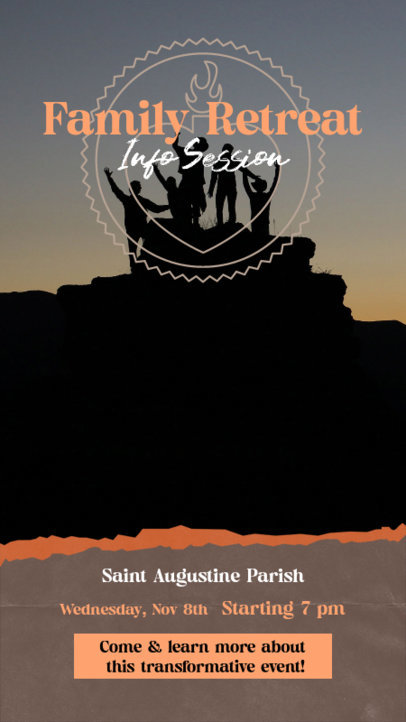 Instagram Story Template for a Family Retreat Event Featuring a Christian Theme 5104c