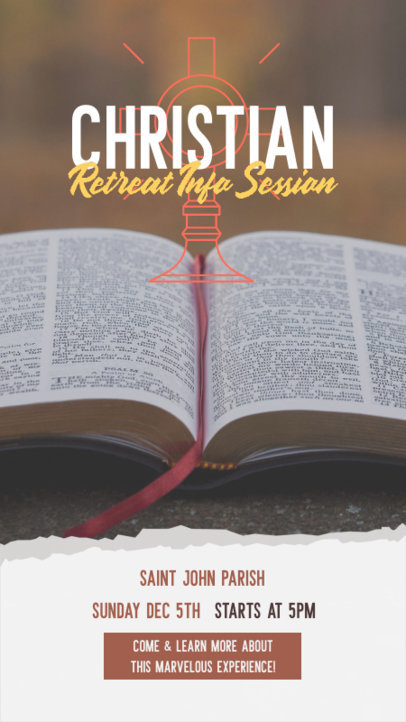 Christian Instagram Story Maker to Announce a Religious Retreat Event 5104d