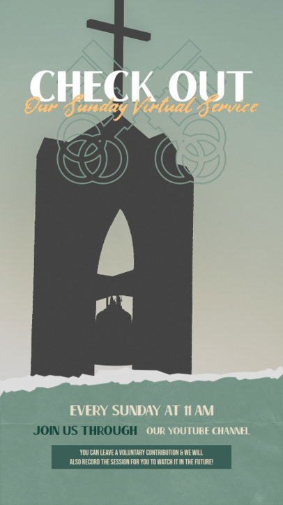 Church Event Instagram Story Generator Featuring a Christian Theme 5104e