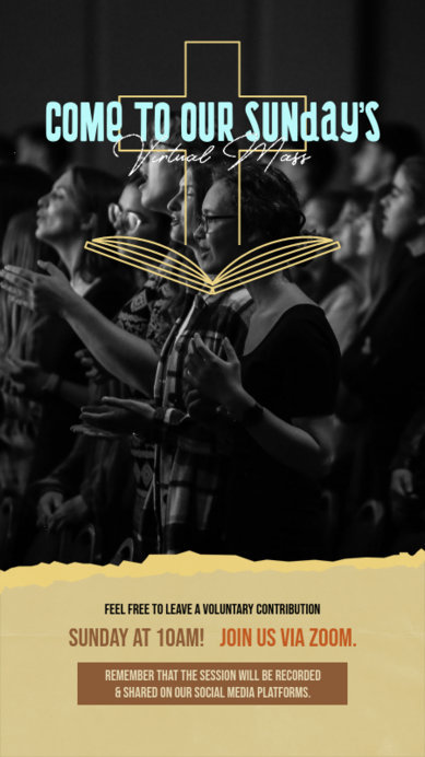 Worship Event Instagram Story Creator Featuring a Christian Layout