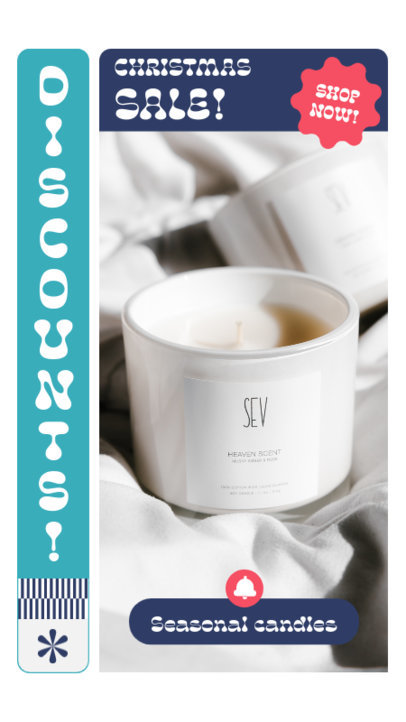 Instagram Story Maker to Promote a Seasonal Candles Sale