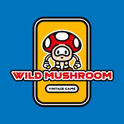 Online Logo Template Featuring Retro Gaming Cartoons