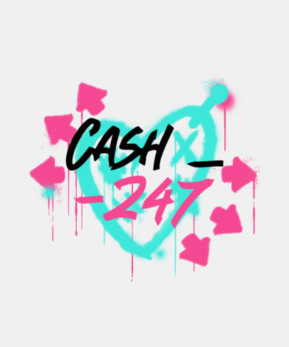 T-Shirt Design Generator Featuring a Graffiti Heart Inspired by Blink 182 3686g-5118