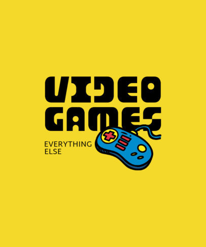 Gaming-Themed T-Shirt Design Creator with a Retro Controller