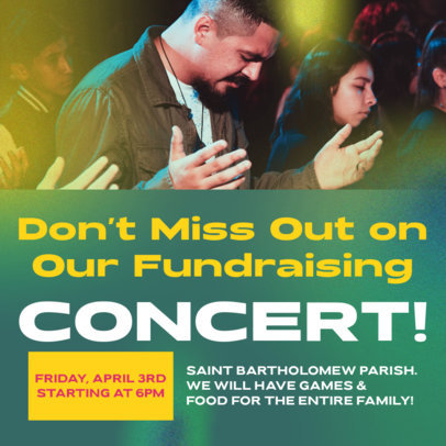 Instagram Post Generator for a Christian Fundraising Concert