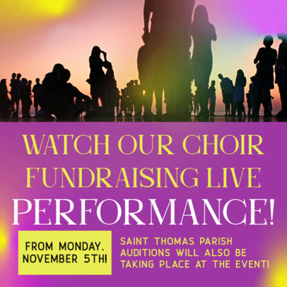 Instagram Post Creator for a Christian Choir Fundraising Concert