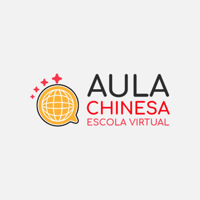 Logo Template for a Chinese Online Language School