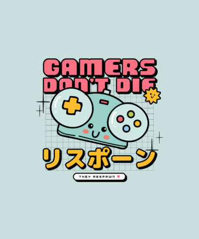 Kawaii-Themed T-Shirt Design Creator Featuring a Cartoonish Video Game Console