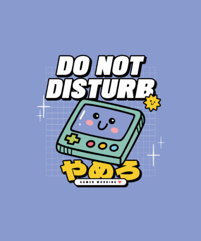T-Shirt Design Maker Featuring Cartoonish Graphics for Gamers