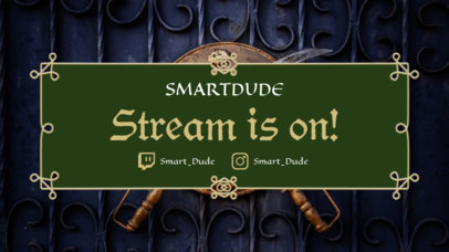 Elden Ring-Inspired Theme Twitch Screen Template with a Stream Is On Message