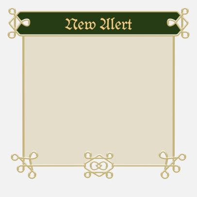 Twitch Alert Box Template with a Fantasy-Inspired Design