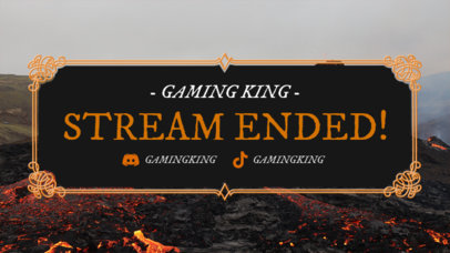 Twitch Screen Maker Featuring a Stream Has Ended Message with a Fantasy Background