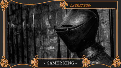Elden Ring-Inspired-Theme Twitch Webcam Overlay Generator with a Medieval Knight Picture