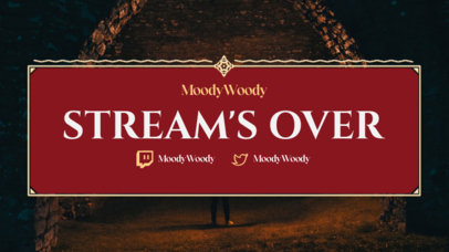 Elden Ring-Inspired Twitch Screen Creator Featuring a Stream Is Over Message