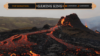 Twitch Overlay Generator with a Volcanic Landscape Inspired by Elden Ring