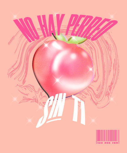 Reggeaton-Themed T-Shirt Design Creator Featuring a Metallic Peach Graphic 5108d