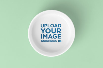 Mockup of a Dog Bowl Placed over a Customizable Surface