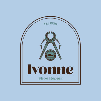 Cobbler Shop Logo Generator Featuring Illustrated Tools