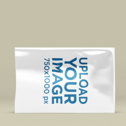 Mockup of a Doypack Lying over a Customizable Surface