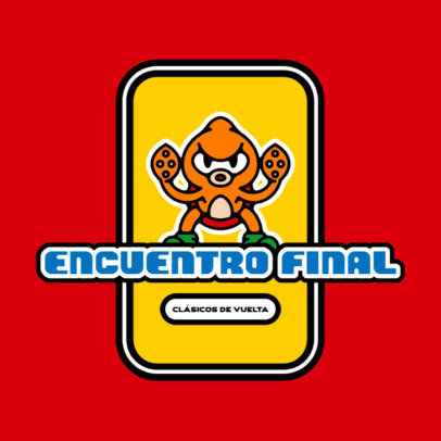 Gaming Logo Template Featuring a Retro Character 