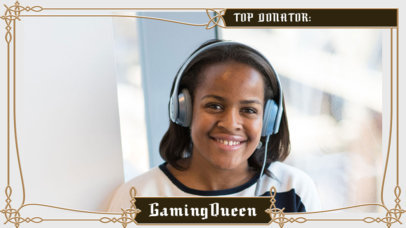 Elden Ring-Inspired Theme Twitch Webcam Overlay Maker with a Medieval-Style Frame 5107b