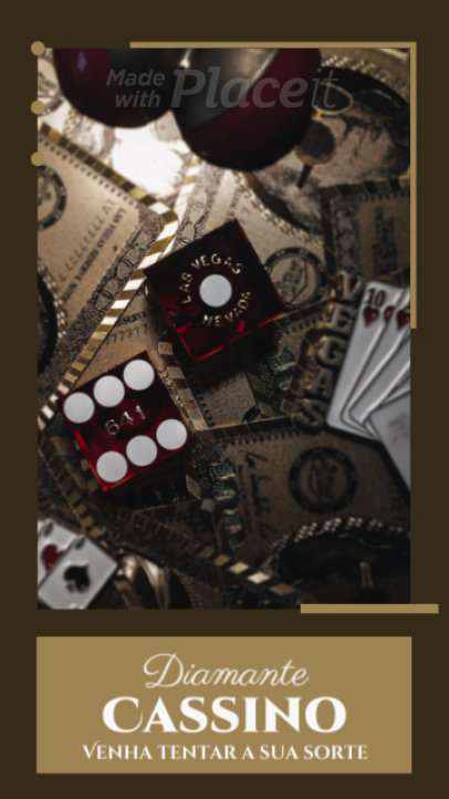 Instagram Story Video Generator Featuring a Casino Ad 433h 6073