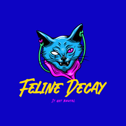 Cyberpunk Gaming Logo Maker Inspired by Stray Cat