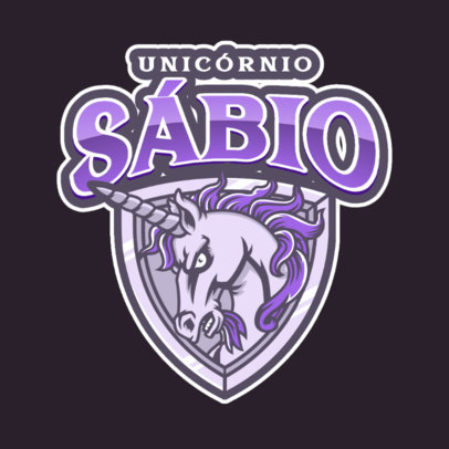 Gaming Logo Maker Inspired by Hogwarts Legacy Featuring a Unicorn