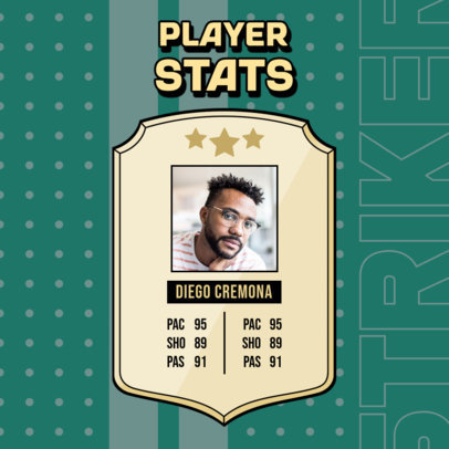 Instagram Post Maker Featuring Player Statistic Cards 5138