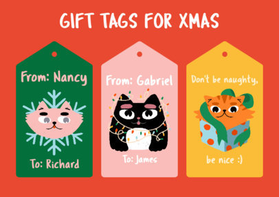 Illustrated Gift Tag Generator Featuring a Christmas Theme 5124a