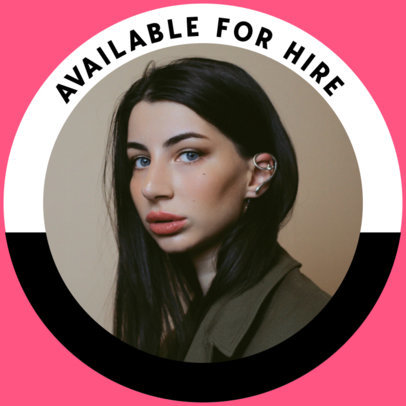 LinkedIn Profile Picture Maker Featuring a Hiring Message 5771 el1