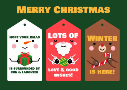 Gift Tag Creator to Wish a Merry Christmas 5124f-5128
