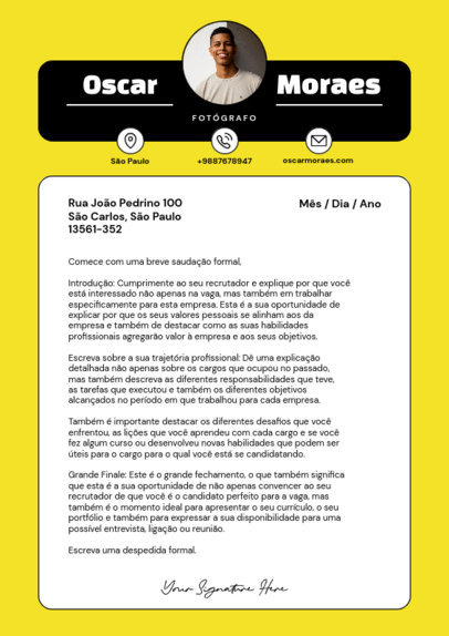 LinkedIn Cover Letter Generator for a Freelance Photographer 5760c-el1