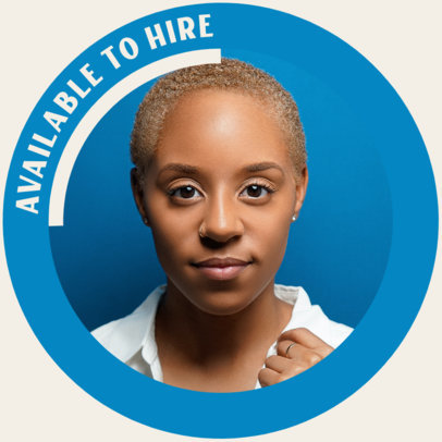 LinkedIn Profile Picture Generator with an Available-to-Hire Text 5763g-el1