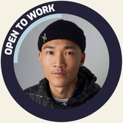 LinkedIn Profile Picture Design Creator with an Open-to-Work Quote 5763b-el1