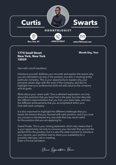 LinkedIn Cover Letter Template Featuring a Minimalist Layout 5760d-el1