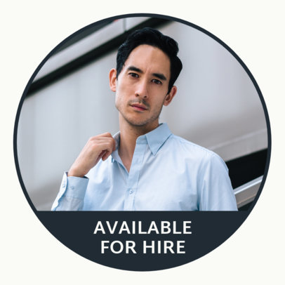 LinkedIn Profile Picture Creator with Customizable Text for a Professional 5759g-el1